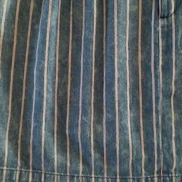 LOVE Riche Boho Pinstriped Denim Skirt - Picture 4 of 7